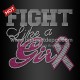 Fight Like a Girl Crystal Heat Transfers for Breast Cancer Awareness Shirts
